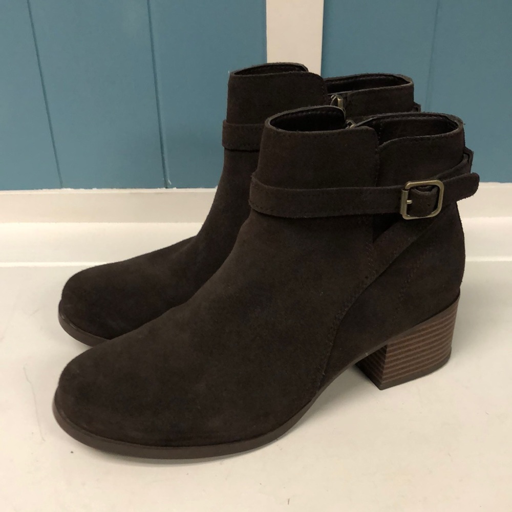 koolaburra by ugg ortholite dark brown boots suede women’s size 8